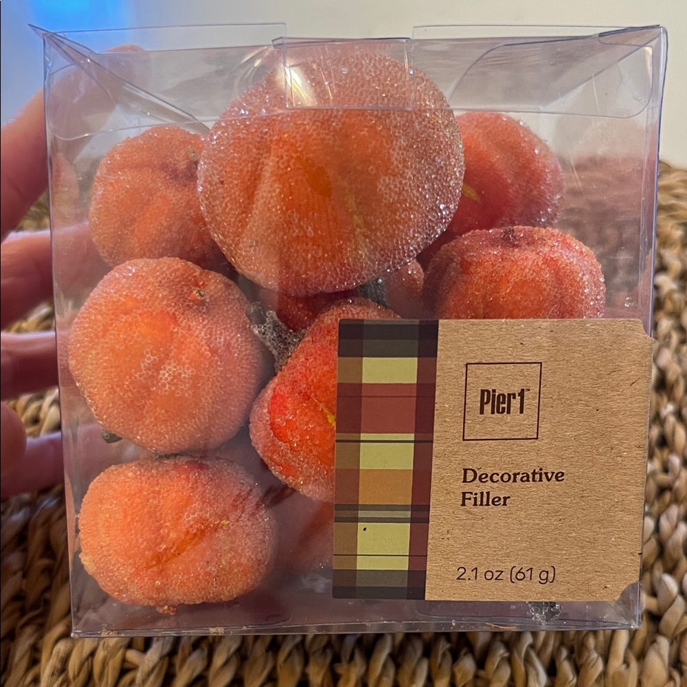 Pier 1 Decorative Pumpkin Filler with Vibrant Orange Hues NWT